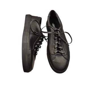Opie Way James Court Black Tumbled Leather Low Top Sneakers Mens Sz 13 RARE